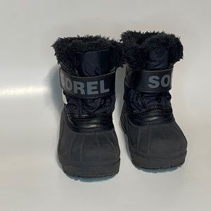 Sorel Boys' Toddler Snow Commander Winter Boots - Size 6 black